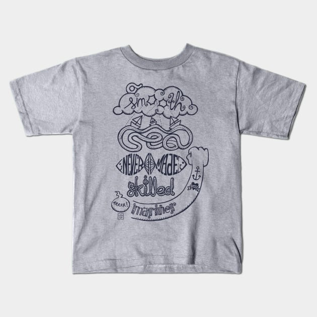 smooth sea Kids T-Shirt by BITICOL